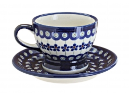 Flowering Peacock Pedestal Cup & Saucer